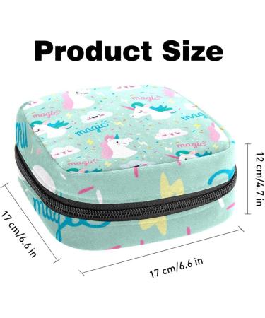 Shop Cute Unicorn Menstruation Pad Bag with Zipper | Women's Napkin & Tampon Collection Bags - Fun & Stylish Design - Buy Online on GoSupps.com