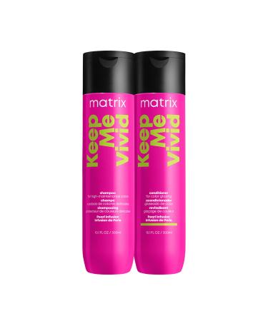 Matrix Keep Me Vivid Shampoo & Conditioner | Prolongs Color Vibrancy Prevents Fading & Enhances Shine | Sulfate-Free | For Color Treated Hair | Salon Shampoo & Conditioner | Packaging May Vary Shampoo & Conditioner 10.1 Fl Oz