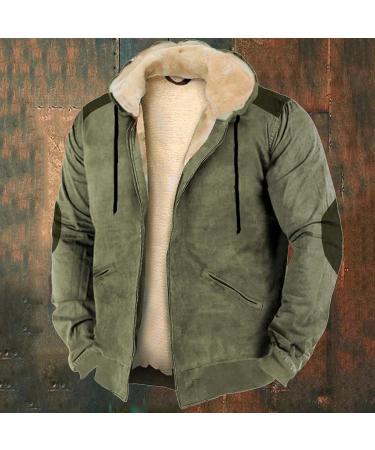 Hanxiulin Oversize Plush Hoodie Jacket for Men Thick Winter Coat & Casual Cardigan with Hood | International Shipping - Buy Online on GoSupps.com
