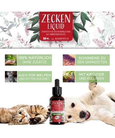 Nature Animal 2x Tick Protection Liquid for Dogs & Cats - Fast-Acting Natural Tick Defense - 2 Pack - Buy Online on GoSupps.com
