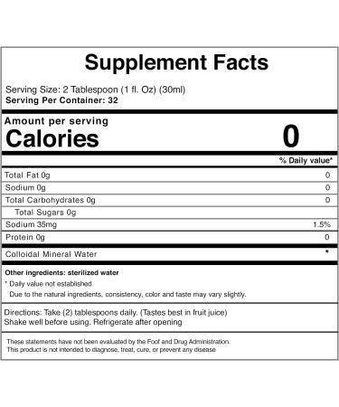T.J. Clark 32fl.oz. Colloidal Mineral Liquid Original Formula for Optimal Health - Buy Online on GoSupps.com