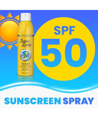 Rubber Ducky SPF 50 Spray Sunscreen | Water-Resistant Vegan Moisturizing Formula for Face & Body | All-Season Broad Spectrum Protection - Buy Online on GoSupps.com