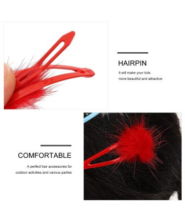 Beaupretty 10-Piece Plush Ball Hair Clip Set for Girls - Pom Pom Hair Barrettes - Buy Online on GoSupps.com