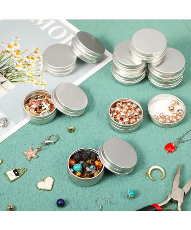 20ml Round Aluminum Doses Set - Empty Screw Lid Cap Containers for Cosmetics Ointments Creams and Candles | Travel-Friendly Tins for DIY Lip Balm & More - Buy Online on GoSupps.com