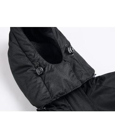 Keevoom Girl's Waterproof Ski Jacket | Fleece Snow Coat with Removable Hood | Size 8-9 | Black - Buy Online on GoSupps.com