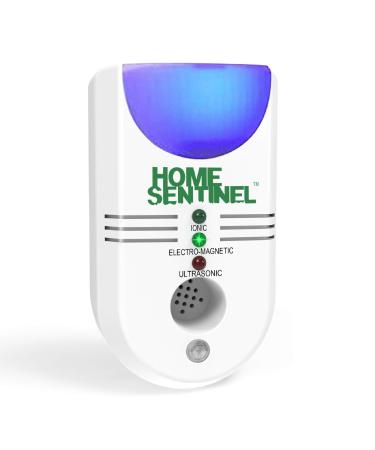 Home Sentinel Indoor Ultrasonic Pest Repeller 5 in 1 Features for Effective Pest Control for Your Home, Office, Restaurant, Storage, etc, 1 Pack, Sound Frequency 15kHz-18kHz White