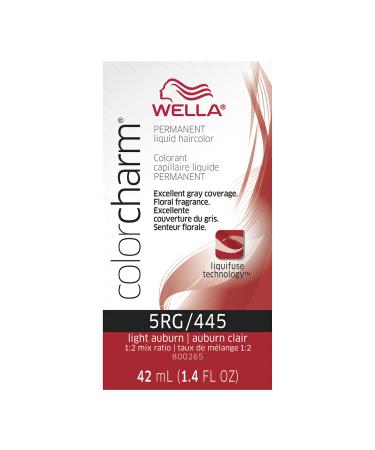 Wella ColorCharm Permanent Liquid Hair Color for Gray Coverage 5RG Light Auburn