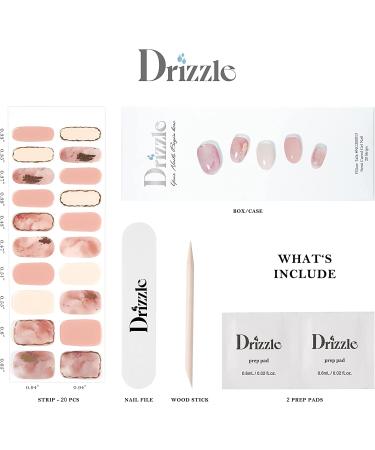 Drizzle Semi Cured Gel Nail Strips - Real Nail Polish Stickers (UV/LED Required) - Glossy Glitter & Solid Color - Long Lasting Waterproof Decals for Women - Buy Online on GoSupps.com