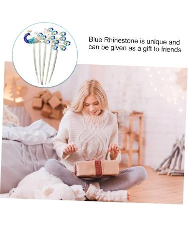BELLIFFY Diamond Phoenix Hair Comb Pearl Wedding Headpiece Rhinestone Barrette Comb Hair Combs for Women Blue Hair Accessories Wedding Headdress Hair Clip Hair Pin Bridal Hair Comb Alloy - Buy Online on GoSupps.com