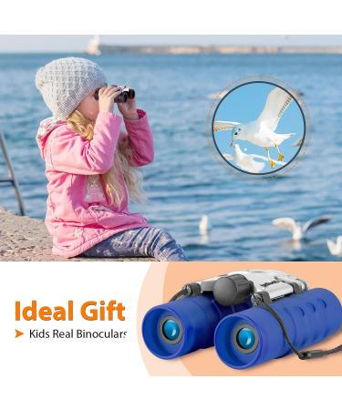 Obuby Kids Binoculars 8x21 - High-Resolution Optics for Bird Watching, Travel, Camping - Perfect Gift for Boys and Girls Ages 3-12 - Compact and Lightweight - Blue - Buy Online on GoSupps.com