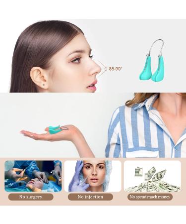 FERNIDA Nose Shaper Clip | Soft Silicone Nose Straightener for Wide Noses | Pain-Free Reshape & Slimmer | Sky Blue - Buy Online on GoSupps.com