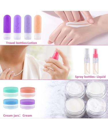 Vexillic 16-Piece Silicone Travel Bottles Set - 90ml BPA-Free Shampoo & Gel Containers - Perfect for Travel - Buy Online on GoSupps.com