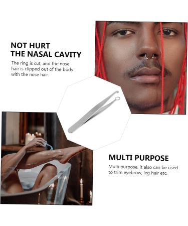 minkissy Tweezers Nose Hair Trimmer ingrown Hair Clippers Facial Hair brow Leg Hair Trimmer Nose Hair Tweezers Scissor Tweezers Nasal Hair Tweezer Hair Puller Stainless Steel Man Clippers - Buy Online on GoSupps.com