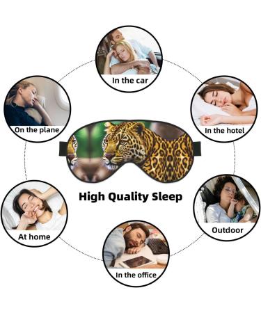 Yellow Leopard Print Sleep Mask | Adjustable & Breathable Eye Mask for Comfortable Sleep - Shop Internationally - Buy Online on GoSupps.com
