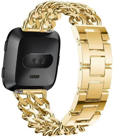 MVRYCE VERSA 4 Adjustable Stainless Steel Bracelet Quick Lock Business Smart & Breathable Sports Bracelet for VERSA 3/4 Scythe 2/Gold - Buy Online on GoSupps.com