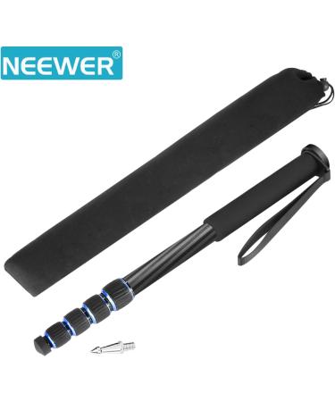 Neewer Carbon Fiber Monopod 5 Sections 19-64 inches Adjustable Stand for DSLR Cameras - Black + Blue - Buy Online on GoSupps.com