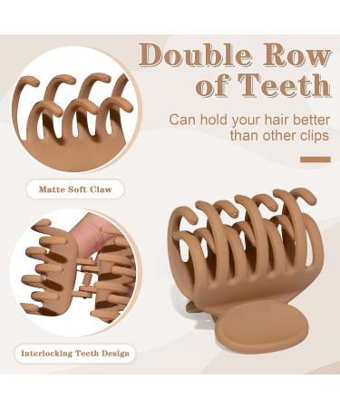 8PCS Matte Medium Claw Clips for Thin to Thick Hair - Strong Hold Double Row Teeth Hair Clips - Cute Jaw Clamps for Short Hair Styling - Neutral Color - Women's Hair Accessories - Buy Online on GoSupps.com