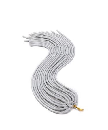 20 Strands Afro Braids - Soft Synthetic Hair Extensions for Braiding - 50cm 100g - Gray Color - Buy Online on GoSupps.com