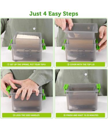 Tofu Press - Beginner's Choice for Enhanced Tofu Taste Up to 3X More Efficient Tofu Pressing Removes Water in 10-20 Minutes - Dishwasher Safe & BPA Free with Drip Tray Includes Tofu Cookbook A1: 8-12 oz Bricks of Tofu - Buy Online on GoSupps.com