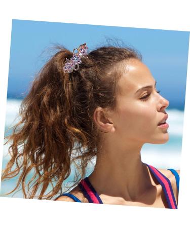 Ipetboom Rhinestone Hair Clip Hair Clips for Women Temperament Hair Clip Bow Hair Clips Wedding Hair Accessories Mini Claw Clips for Hair Bride Hair Clips Top Clip Miss Spring Metal Purple - Buy Online on GoSupps.com