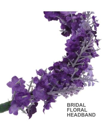 Frcolor Lavender Headband for Girls - Light Blue Floral Wreath & Wedding Garland - Violet Flower Hair Accessory - Buy Online on GoSupps.com