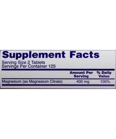 Now Magnesium Citrate 200 mg 250 Tablets - Buy Online on GoSupps.com
