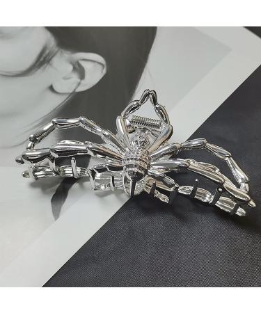 Silver Spider Claw Hair Clips for Women - Metal Non-slip Strong Hold Hair Jaw Clips - Buy Online on GoSupps.com