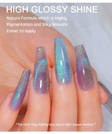 Cat's Eye Gel Nail Polish Set - 6PCS Crystal Snowligh Sparkle Shimmer UV Soak Off Gel Polish with Magnetic Stick - Buy Online on GoSupps.com