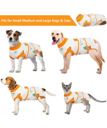 Kuoser Dog Recovery Suit for Male Dogs - Post-Op Body with Leakage Protection Breathable Anti-Licking Design - Orange L (1 Pack) - Buy Online on GoSupps.com