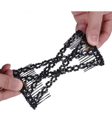 Magic Hair Clip - JUYOO 2Pcs Magic Beads Hair Accessories for DIY Hair Styling - Black Hair Tool for Effortless Hair Comb & Clip - Buy Online on GoSupps.com