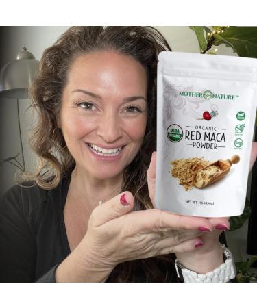 USDA Organic Red Maca Root Powder - Raw Vegan Non-GMO for Hormone Regulation & Muscle Gain | 1lb Pre-Workout Supplement - Buy Online on GoSupps.com