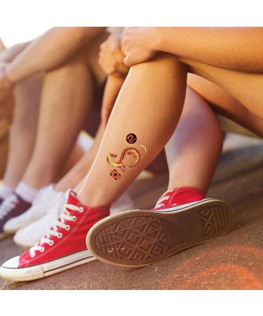 Miraculous World Shanghai Ladydragon Temporary Tattoos - 10 Sheets with Gold Metallic Accents | Ladybug, Cat Noir, Lady Dragon, Renren, Renlings & More | MADE IN USA | Skin Safe | Party Supplies - Buy Online on GoSupps.com