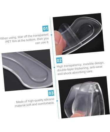 FRCOLOR 20pcs Heel Stickers - Massage Gel Breathable Transparent (10x3.3x0.3CM) for Comfort & Support - Ideal for International Shipping - Buy Online on GoSupps.com