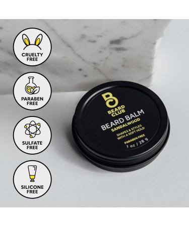 The Beard Club Sandalwood Beard Butter - 2oz Conditioning Balm & Softener for Men - 2PK Leave-In Moisturizer for Beard Care - Buy Online on GoSupps.com