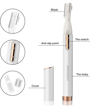 Precision Eyebrow & Facial Trimmer for Women - No Cutting Risk | Mini Electric Shaving Tool - Buy Online on GoSupps.com