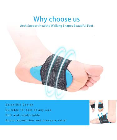 Plantar Fasciitis Relief Arch Support Brace - Orthotic Support for Foot Pain, Flat Feet, High Arches, Fallen Arches, Heel Fatigue - 1 Pair (Men, Women, Unisex) - Buy Online on GoSupps.com