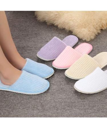 Evenlyao Disposable Hotel Slippers - Universal Size Guest Bath Slippers (Pack of 5) | Comfortable & Hygienic - Buy Online on GoSupps.com