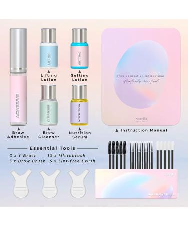 SORELLA COSMETICS Brow Lamination Kit - Professional DIY At-Home Keratin Brow Lift for Fuller, Thicker Brows | Easy, Long-Lasting Results | Includes Instructions & Tools - Buy Online on GoSupps.com
