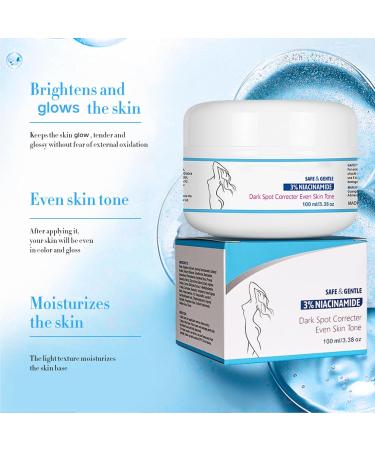 3% Niacinamide Brightening Cream Skin Lightening Cream Niacinamide Body Cream Brightening Body Lotion Skin Moisturiser Dark Spot Corrector Face Bleach for Women & Men Softens & Smooths Skin - Buy Online on GoSupps.com