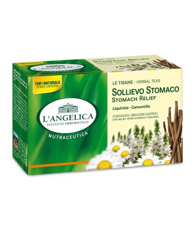 L'Angelica L'Angelica Lenitiva and Calming functional herbal tea based on chamomile and liquorice against stomach burners without milk Vegan 2 pieces of 30 g