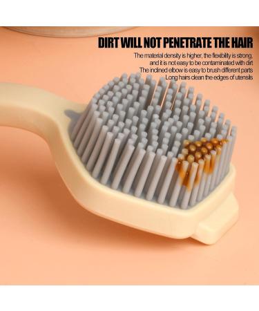 Dish Wash Brush with Handle - Dish Brush Kitchen Scrub Brush - Dish Scrubber Silicone Soft Bristles Scrub Brush Comfortable Grip Brushes for Kitchen Sink Pans Pots Skillet Cleaning Dtt - Buy Online on GoSupps.com