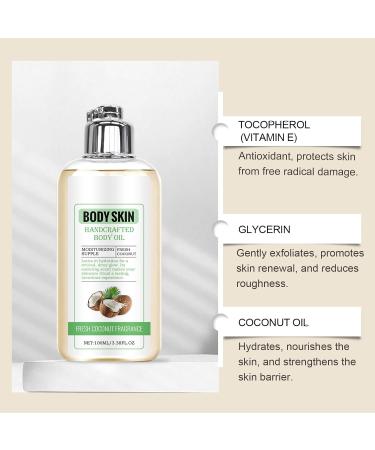 Uzionie Coconut body care oil coconut oil skin care body moisturizer easy to absorb moisturizing for the skin 100 ml - Buy Online on GoSupps.com