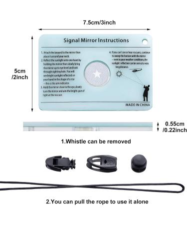 Jetec 2 Pack Survival Reflective Mirror | Compact 2x3 Inch Signal Mirror for Outdoor Emergencies | PFD & Backpacking Essential - Buy Online on GoSupps.com