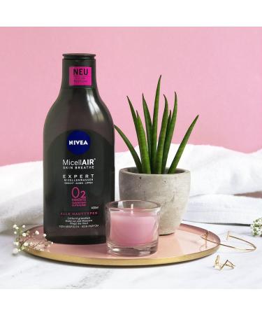 Beiersdorf Nivea MicellAIR Skin Breathe Mizellenwater Expert per 4 pieces 4 x 400 ml makeup remover increases oxygen absorption and removes makeup micelle cleansing water 0 product residue - Buy Online on GoSupps.com