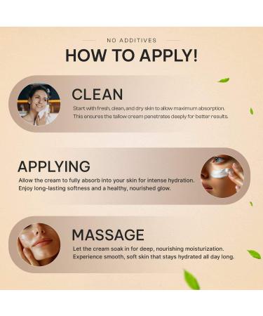 Beef Tallow for Skin - 100% Organic Grass-Fed Tallow Whipped Moisturizer | Unscented Face + Body 4 FL. oz Natural Nourishment - Buy Online on GoSupps.com