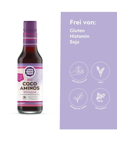 Coco Aminos Seasoning Sauce 500ml Organic Vegan Soy Sauce Alternative | Gluten-Free Histamine-Free Soy-Free - Goodmoodfood - Buy Online on GoSupps.com