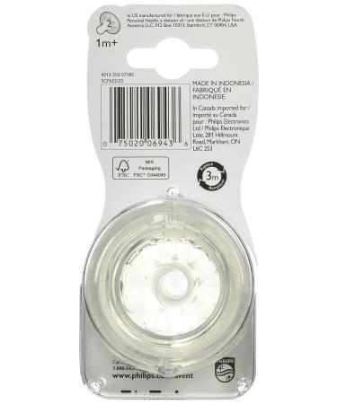 Philips Avent Natural Slow Flow Nipple 1M+ - 2 pack | SCF652/23 - Buy Online on GoSupps.com