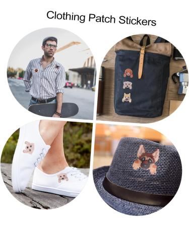 Operitacx 24 pcs Sticker Patch Cloth Clothes Sew Accessories Clothing Melt Iron Applique Appliques Stickers Assorted Colorx2pcs mediumx2pcs - Buy Online on GoSupps.com