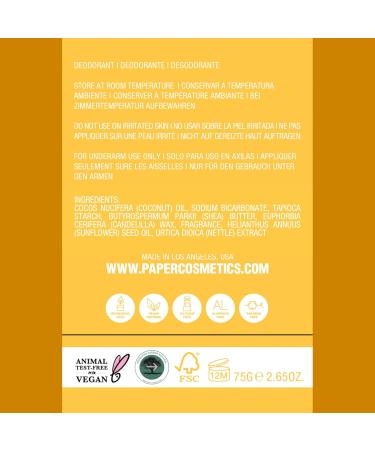 PAPR - Nature Powered Clinically Proven All Natural Deodorant in Zero Waste Paper Packaging (Vanilla Sky) - Buy Online on GoSupps.com