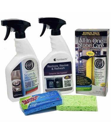 Supreme Surface Composite Sink Cleaners, Care and Maintenance Kit with NuVibrants